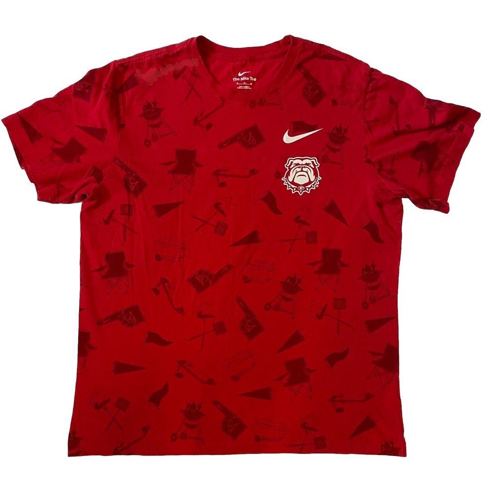 The Nike‎ Tee Georgia Bulldogs Tailgate Football Sports Shirt Size XL NCAA SEC